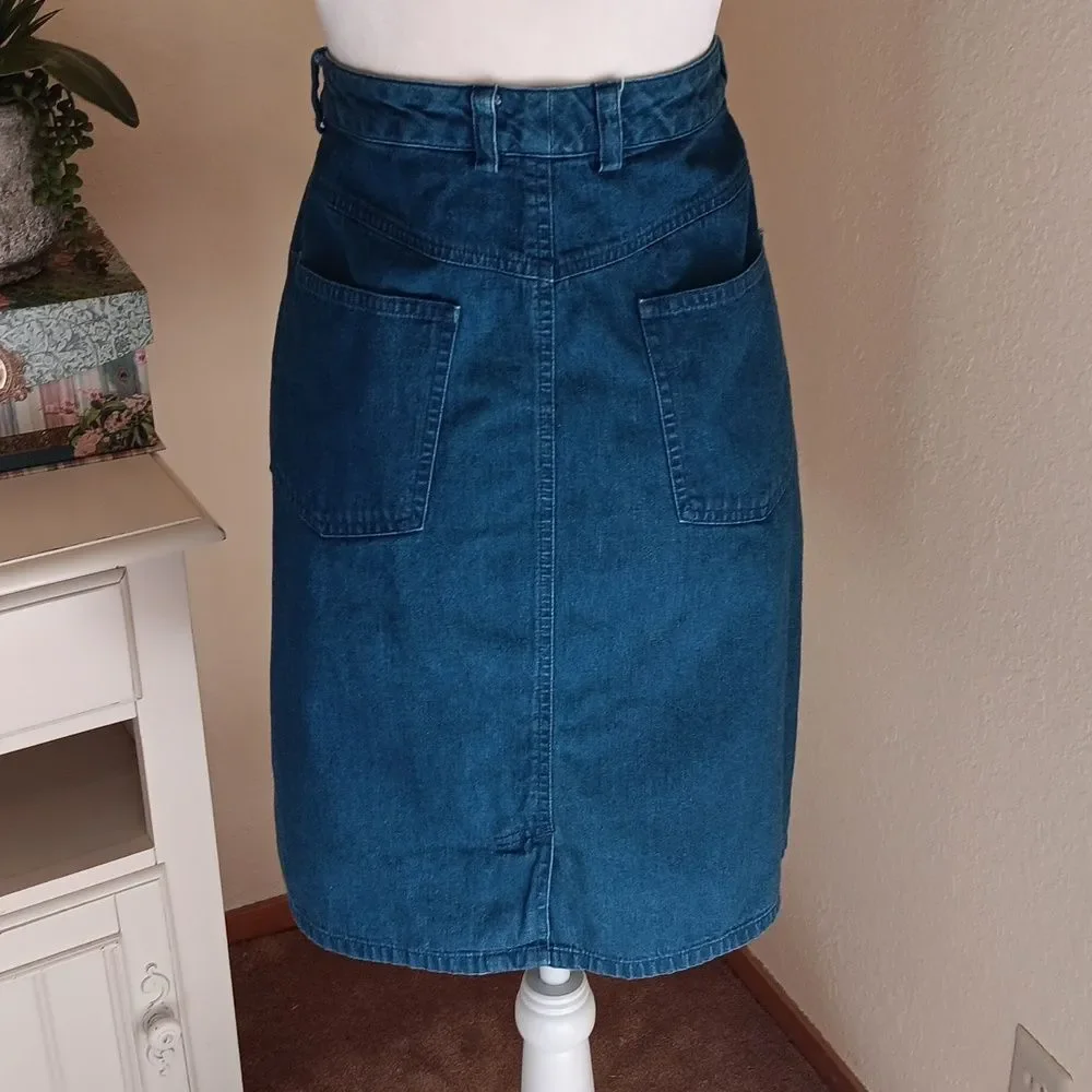 Talbots Denim Skirt. Coastal Cowgirl. Classic.